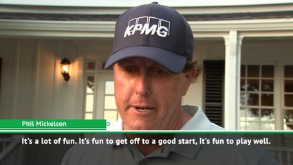 It's fun being up the top at Augusta - Mickelson