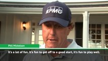 It's fun being up the top at Augusta - Mickelson