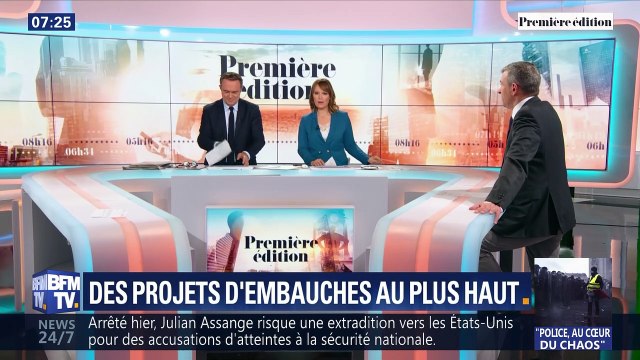 Des projets d'embauches au plus haut