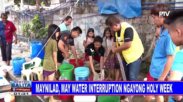 Maynilad, may water interruption ngayong Holy Week