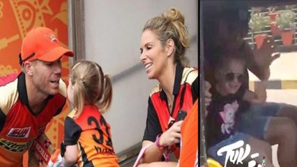 IPL 2019 : David Warner Enjoys Rickshaw Ride With Daughter In Hyderabad || Oneindia Telugu