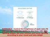 Luxrite 56 Inch Gimbal LED Recessed Light 15W 5000K Bright White Dimmable LED Downlight