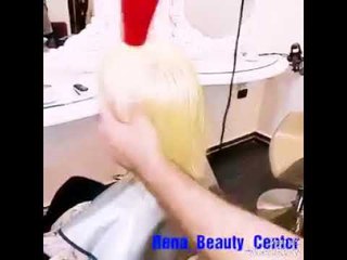 لون شعر مميز #كرياتين جلسة واحدة من مركز رينا للتجميل