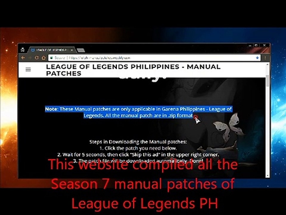 How to download Old Manual patches of League of Legends PH [LoL PH]