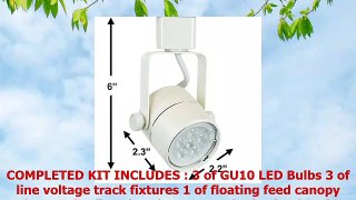 DirectLighting Brand H System 3Lights GU10 75W LED 500 lumens Each Track Lighting Kit