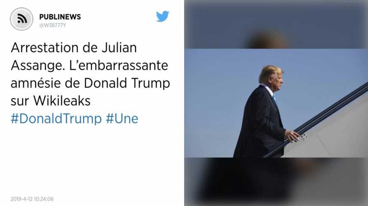 Arrestation de Julian Assange. L’embarrassante amnésie de Donald Trump sur Wikileaks