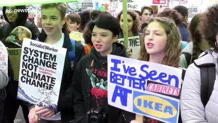 Youth climate change protests across UK