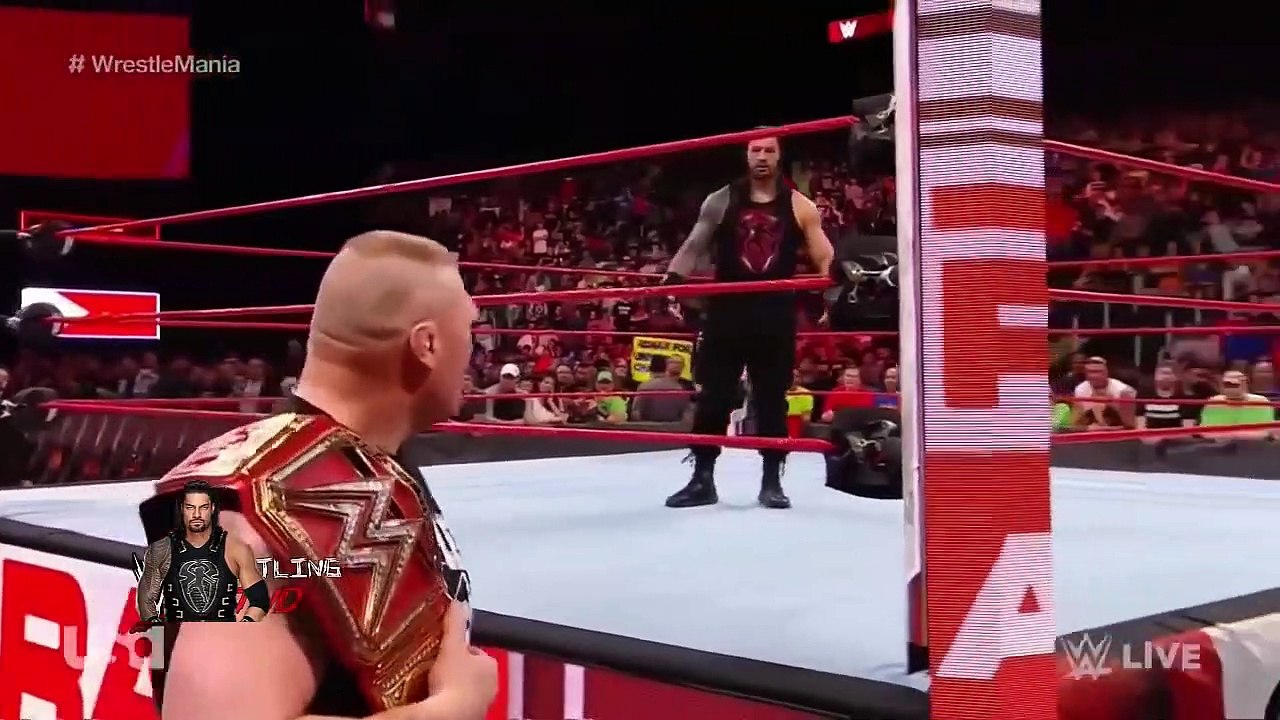 WWE RAW 28 September 2018_ Roman Reigns vs Brock Lesnar Fatal 5-Way Match