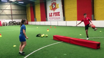 ANGELIQUE MORISSON ET MATTEO BUHLMANN - ASPTG ELITE FOOTBALL - FIVE PERPIGNAN - 11.04.2019