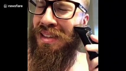 US man bids emotional farewell to beard of two years