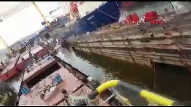 Tuzla'da tersanede vinç devrildi: 2 yaralı