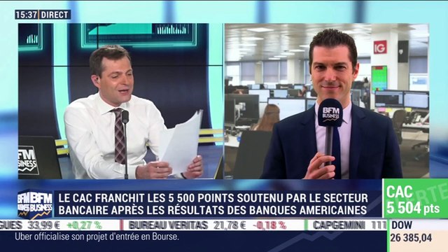 Les tendances sur les marchés: Le CAC franchit les 5 500 points soutenu par le secteur bancaire après les résultats des banques américaines - 12/04