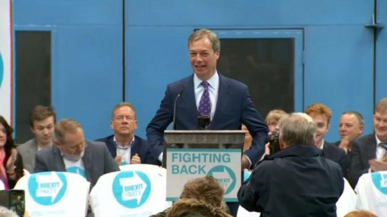 Nigel Farage eröffnet den Wahlkampf seiner neuen Brexit-Partei