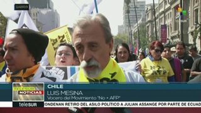 Trabajadores de Chile repudiaron políticas neoliberales de Piñera