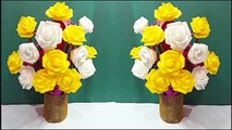 Diy Flower Vase From Plastic Bottle Glitter Powder Best Out Of