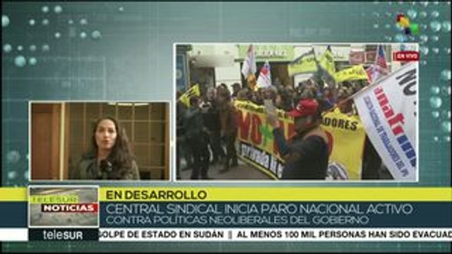Trabajadores chilenos se movilizan contra políticas neoliberales