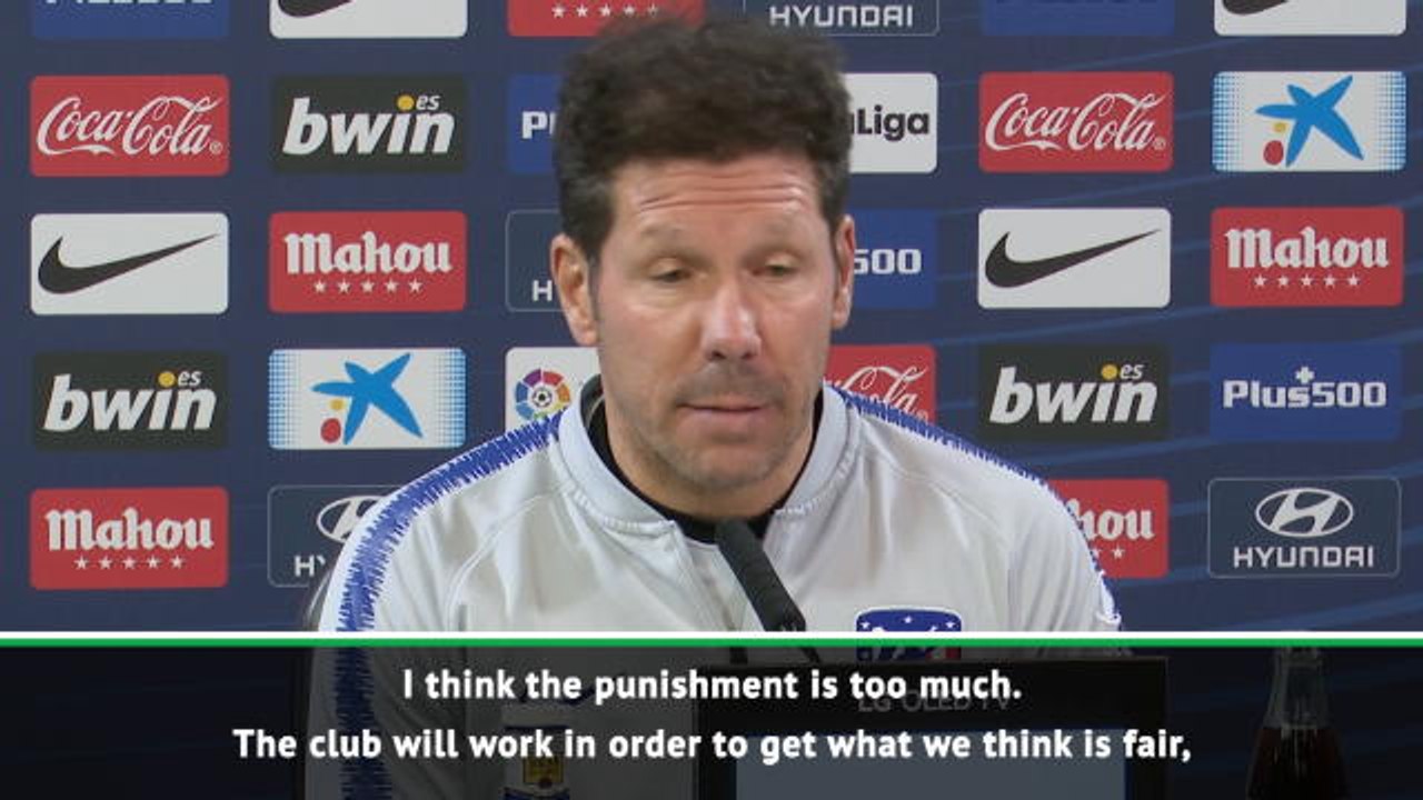 Costa punishment is excessive - Simeone