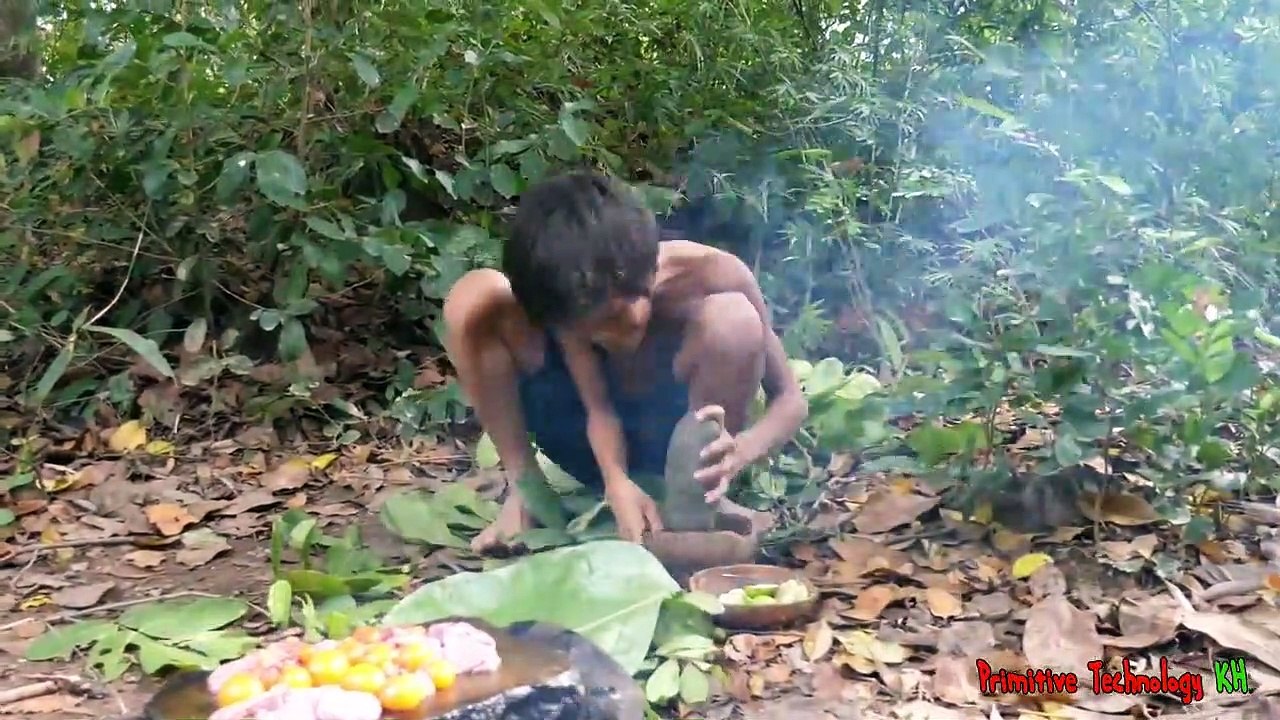 La Technologie Primitive - Manger de délicieux Cuisson des œufs de poulet recette