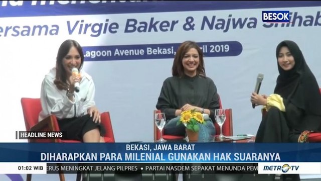 Najwa Shihab dan Virgie Baker Ajak Milenial Tak Golput