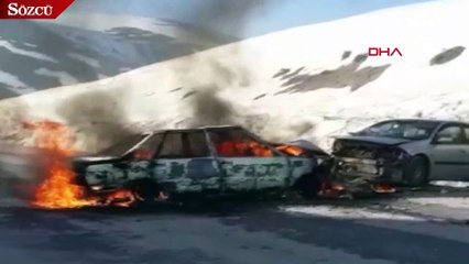 Muş’ta iki otomobil kafa kafaya çarpıştı