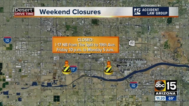 WEEKEND TRAFFIC: Closures in the Phoenix metro for April 12-14