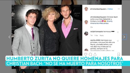 Humberto Zurita no quiere homenajes para su fallecida esposa Christian Bach