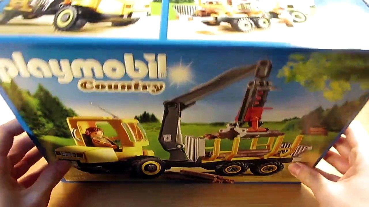 PLAYMOBIL transport du bois avec Grue Country Film français 6813, de la Foresterie, déballage et assemblage | Gertie S. Bresa
