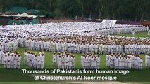 Human chain in homage of Christchurch Al Noor mosque massacre