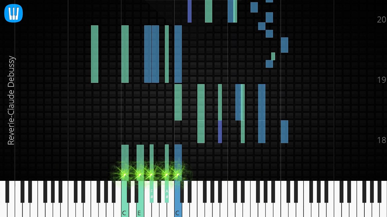  [Piano Solo]Reverie, Claude Debussy-Synthesia Piano Tutorial