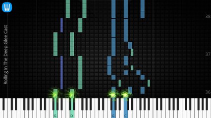  [Piano Solo]Rolling In The Deep, Glee Cast-Synthesia Piano Tutorial