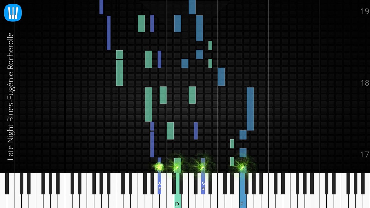  [Piano Solo]Late Night Blues, Eugénie Rocherolle-Synthesia Piano Tutorial