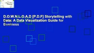 D.O.W.N.L.O.A.D [P.D.F] Storytelling with Data: A Data Visualization Guide for Business