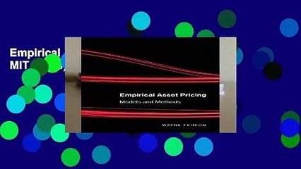 Empirical Asset Pricing (The MIT Press)