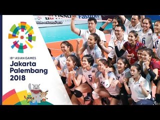 วอลเลย์บอลหญิง รอบรองชนะเลิศ ไทย Vs เกาหลีใต้ | เอเชียนเกมส์ 2018