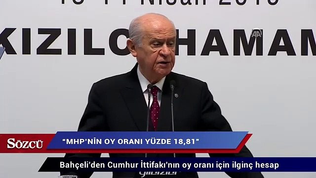 Bahçeli’den Cumhur İttifakı’nın oy oranı için ilginç hesap