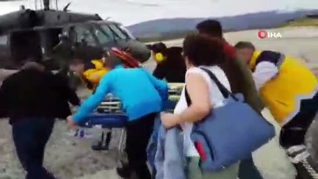 9 aylık bebeğin imdadına askeri helikopter yetişti