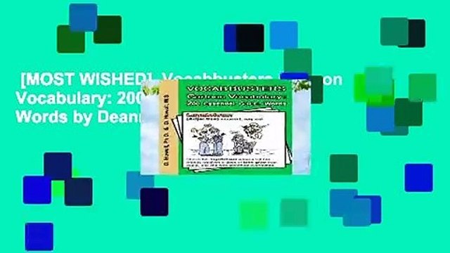 [MOST WISHED] Vocabbusters Cartoon Vocabulary: 200 Essential GRE Words by Deanne Howell