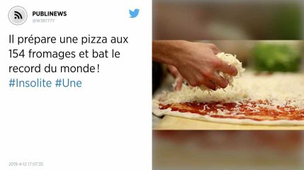 Il prépare une pizza aux 154 fromages et bat le record du monde !