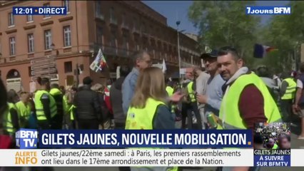 Près d'un millier de gilets jaunes commencent à manifester à Toulouse