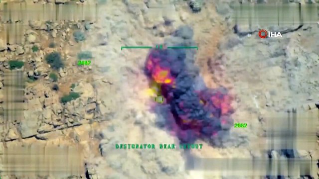 MSB: 'Irak'ın kuzeyi Zap, Avaşin-Basyan ve Hakurk bölgelerine düzenlenen hava harekâtları neticesinde, PKK bölücü terör örgütü tarafından silah mevzii, barınak, sığınak ve mühimmat deposu olarak kullanılan hedefler imha edildi.'