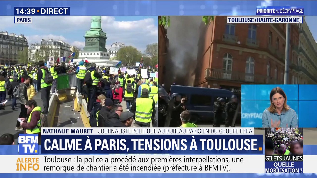 Acte XXII des gilets jaunes: tensions à Toulouse, calme à Paris (2/2)
