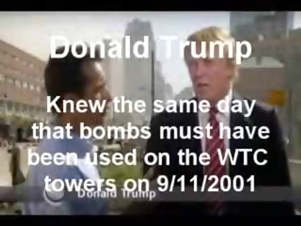 Trump saw on 9/11 bombs were used in WTC