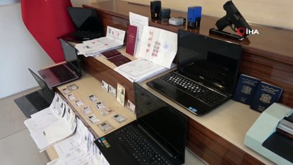 Resmi belgede sahtecilik yapan 2 kişi yakalandı