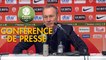 Conférence de presse AS Nancy Lorraine - Stade Brestois 29 (2-3) : Alain PERRIN (ASNL) - Jean-Marc FURLAN (BREST) - 2018/2019