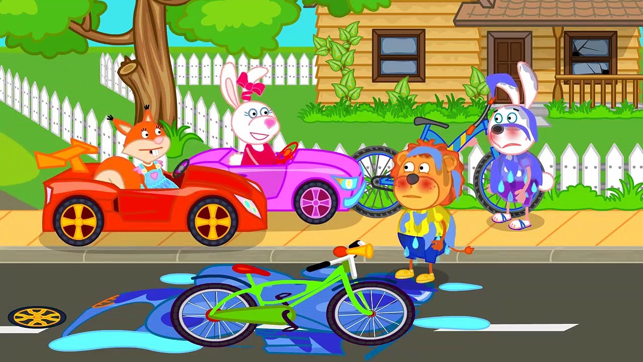 Famille de lions Grosse Carotte Grosse Fusée de dessin animé pour les Enfants