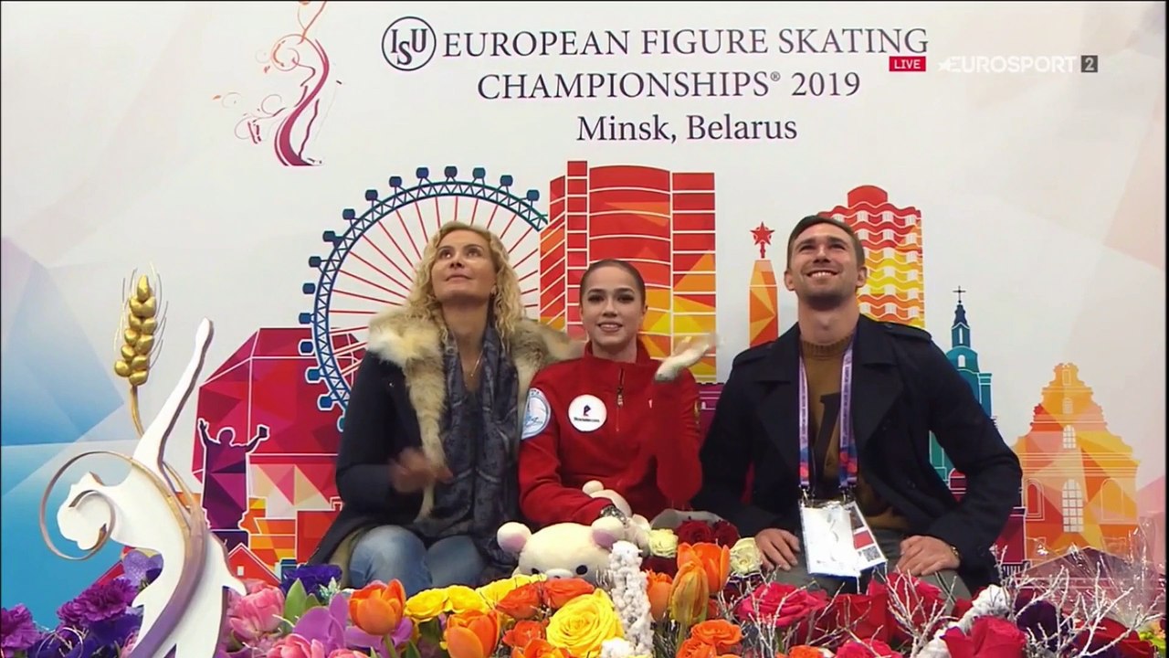 2019 EM - Alina Zagitova SP Eurosport und ARD One Алинә Заһитова