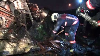 Başkent'te kafe alev alev böyle yandı