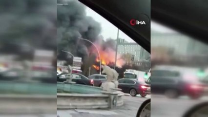 Başkent'te Kafe Alev Alev Yandı