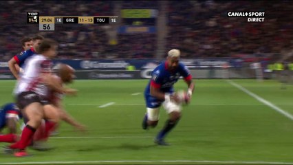 Top 14 - 22ème Journée - Grenoble / Toulon : L'essai de Visinia face au RCT