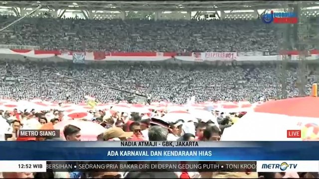 Massa Pendukung Jokowi-Ma'ruf Putihkan Gelora Bung Karno